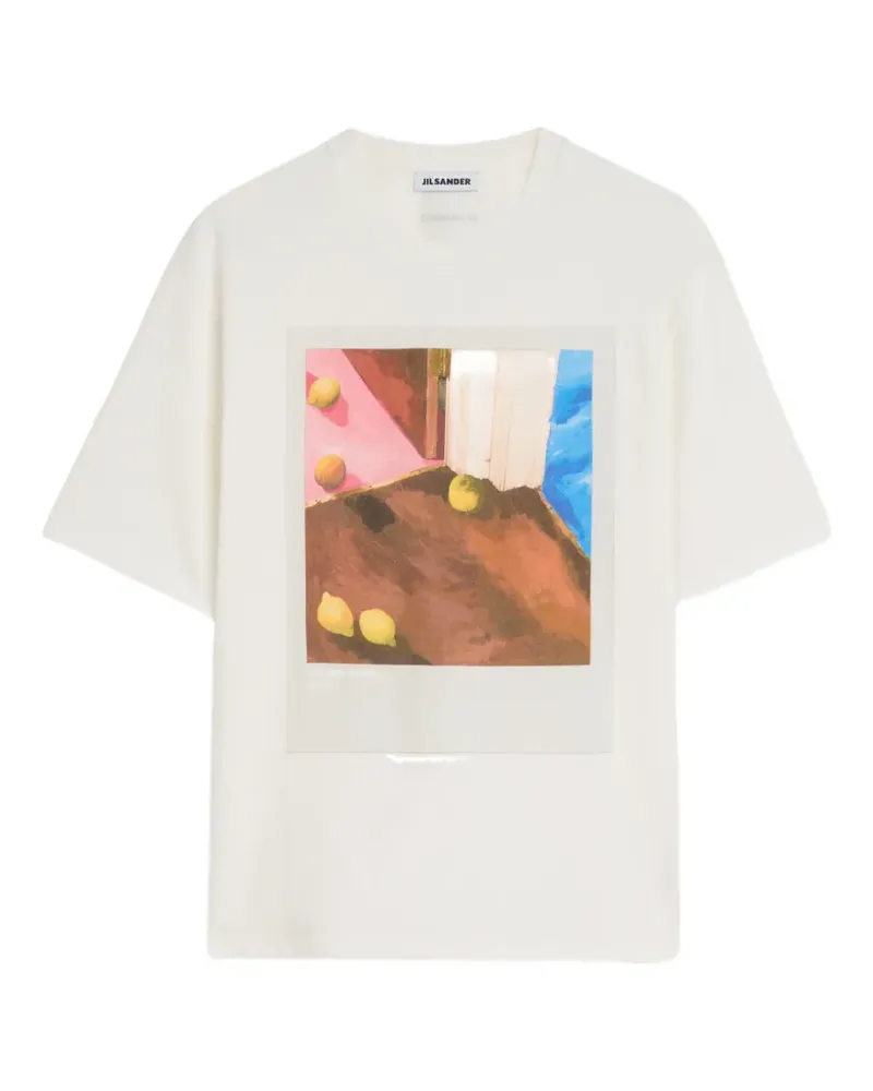 Jil Sander T-Shirt mit Rundhalsausschnitt - Weiß Weiß