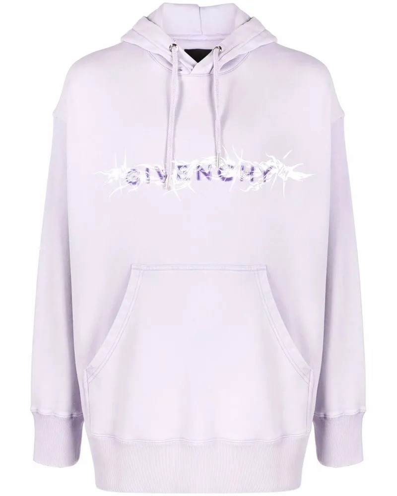 Givenchy Hoodie mit Stacheldraht-Print Violett