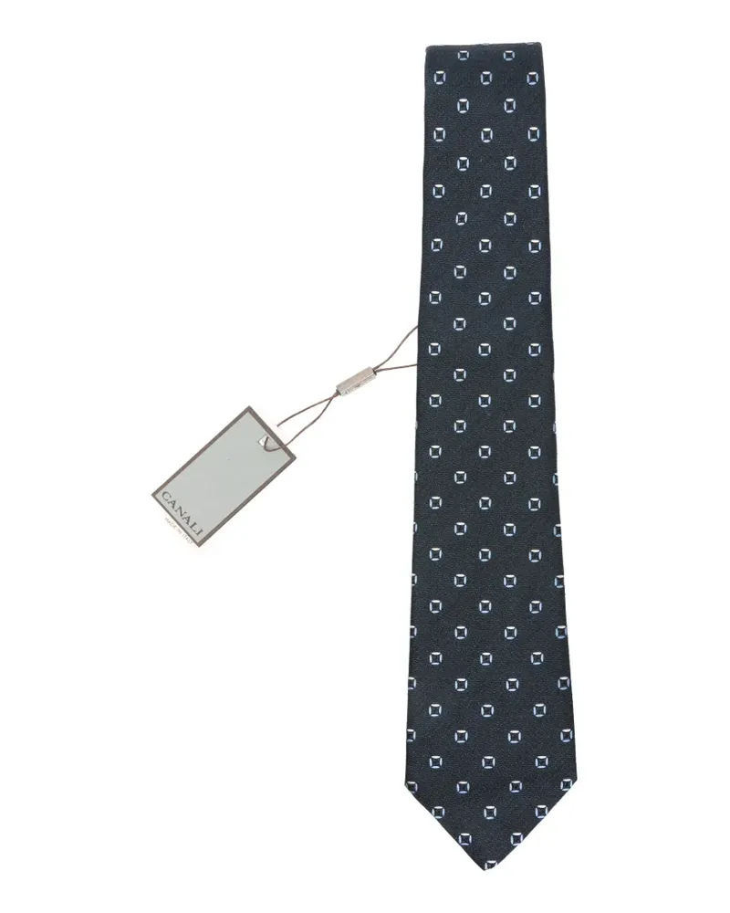 Canali geometric-pattern tie - Blau Blau