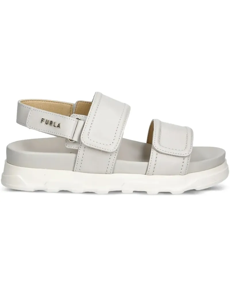 Furla Sandalen mit Logo-Schild - Nude Nude