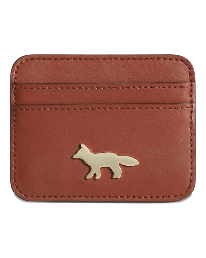 Kitsuné fox-appliqué cardholder - Braun Braun