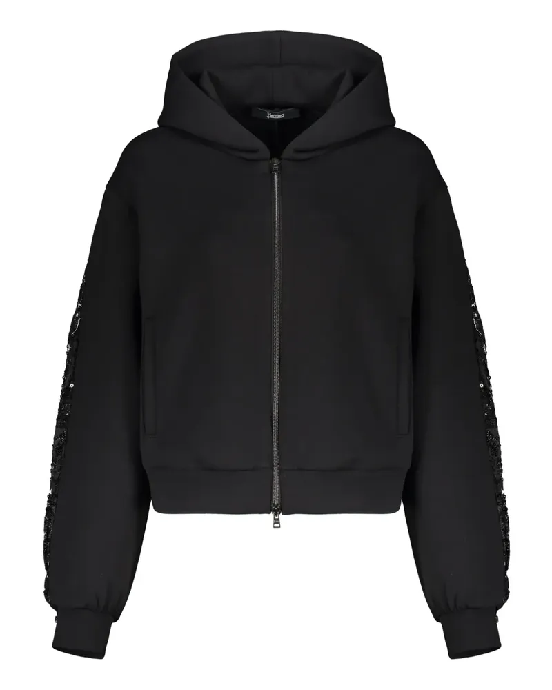 Herno sequin-embellished hodie - Schwarz Schwarz