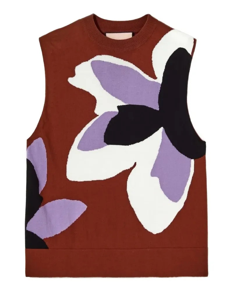 PLAN C Top mit Print - Braun Braun