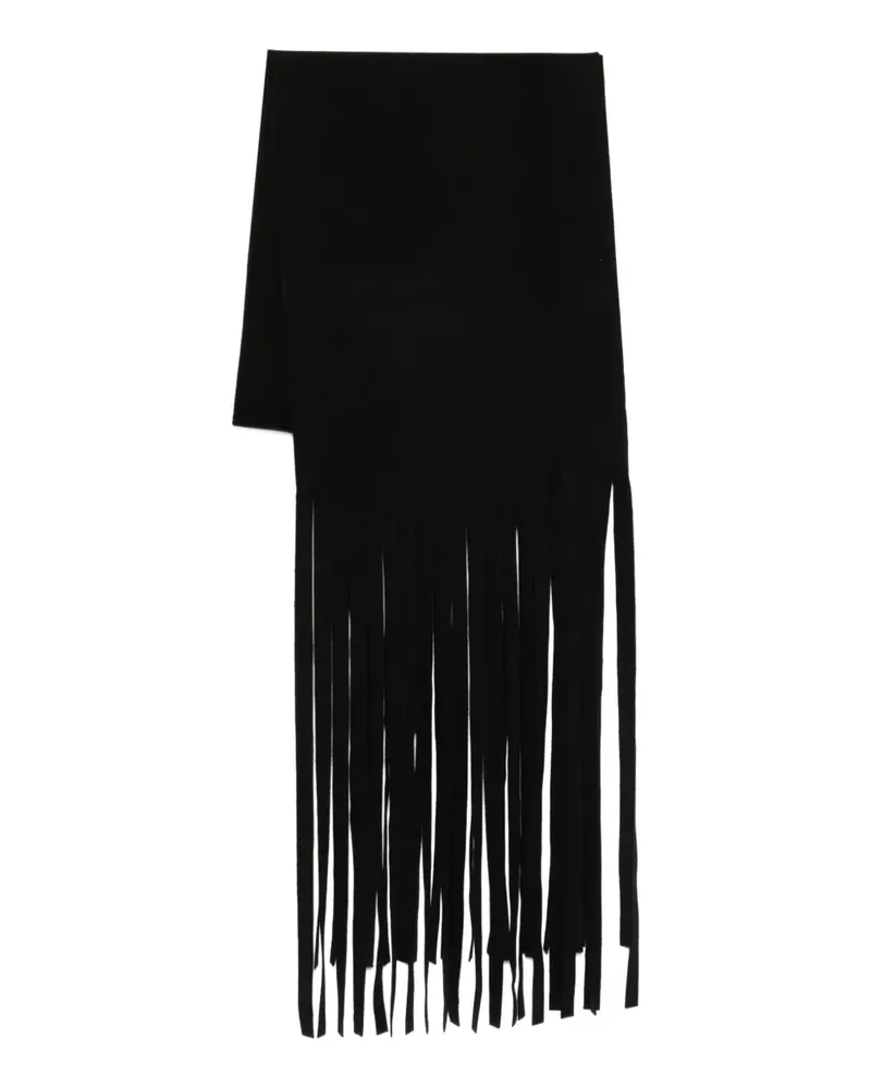 SPORTMAX Schal mit Fransen - Schwarz Schwarz