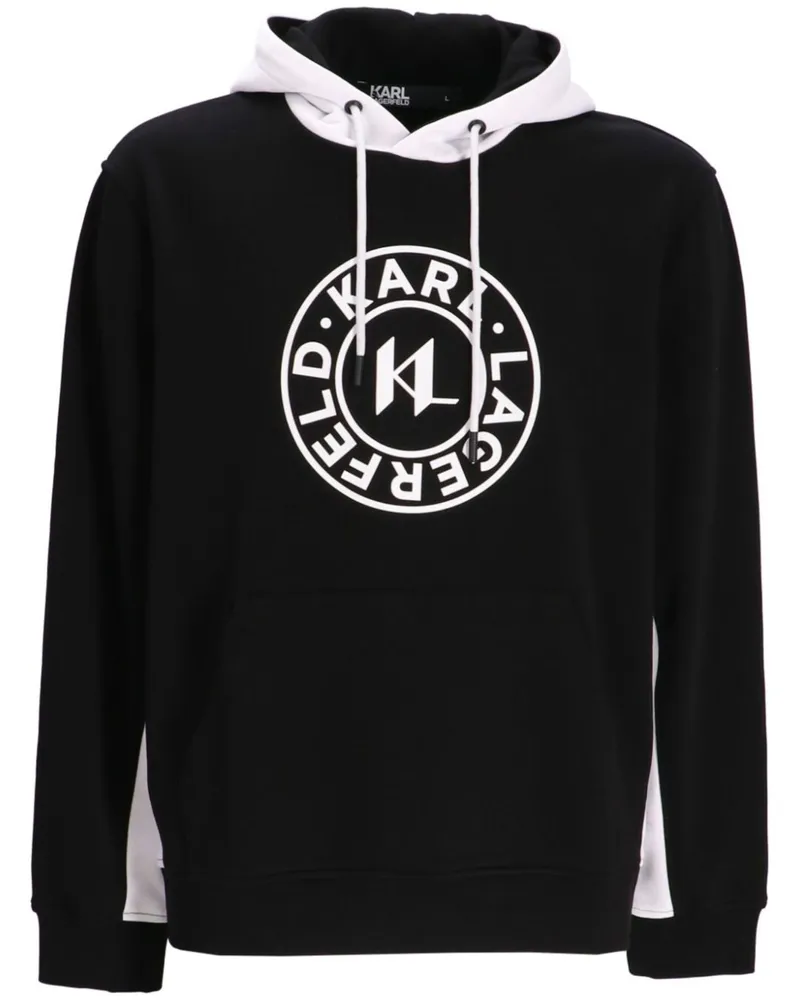 Karl Lagerfeld Hoodie mit Logo-Print Schwarz