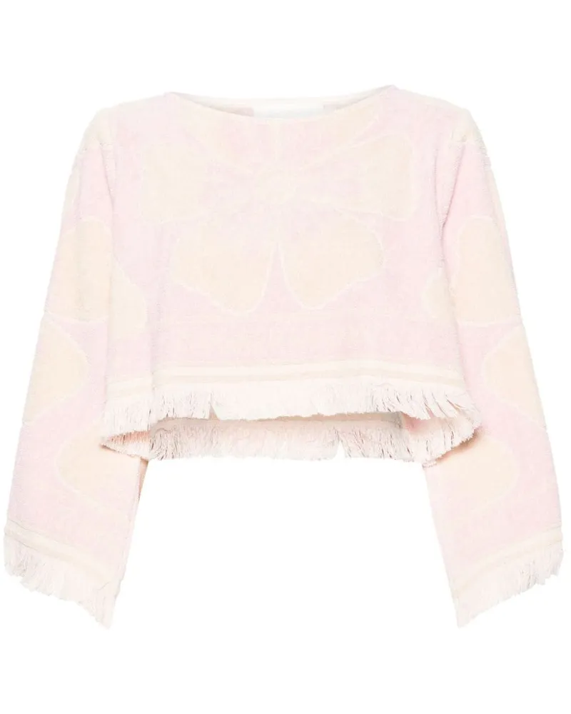 Zimmermann Pop Cropped-Top - Rosa Rosa