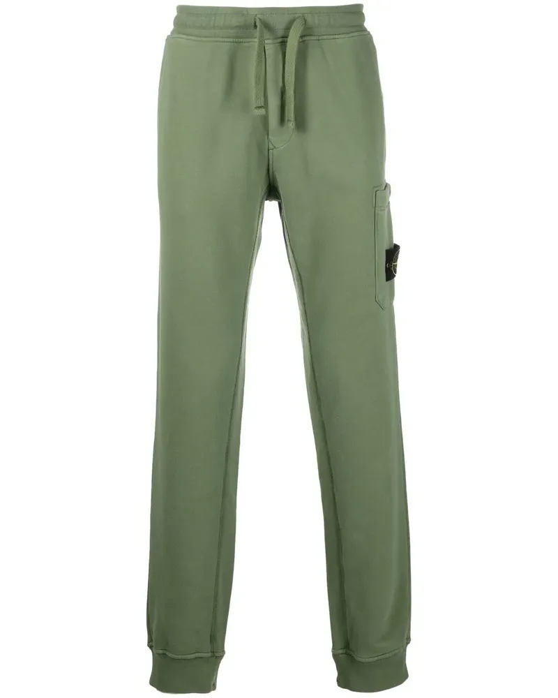 Stone Island Tapered-Jogginghose aus Fleece - Grün Grün