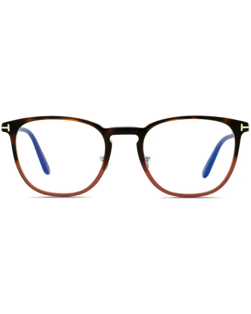 Tom Ford Brille mit eckigem Gestell - Braun Braun