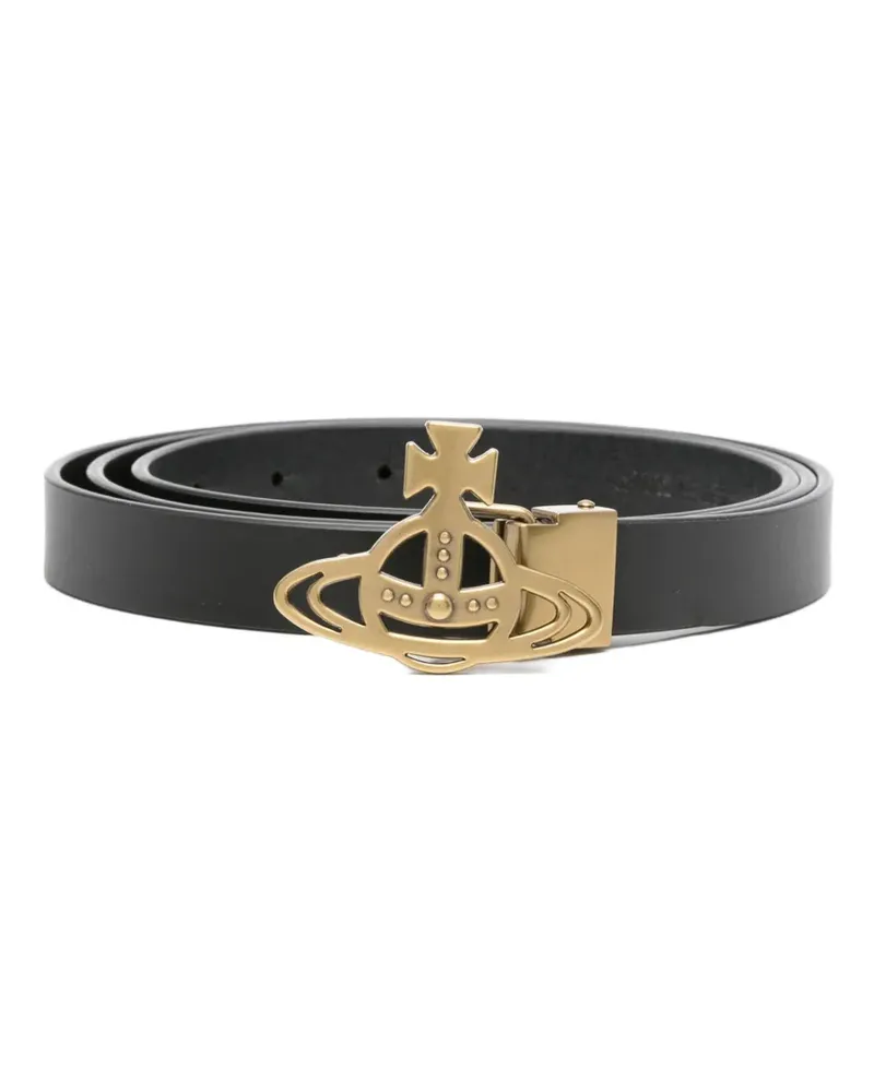 Vivienne Westwood Gürtel mit Line Orb-Schnalle - Schwarz Schwarz
