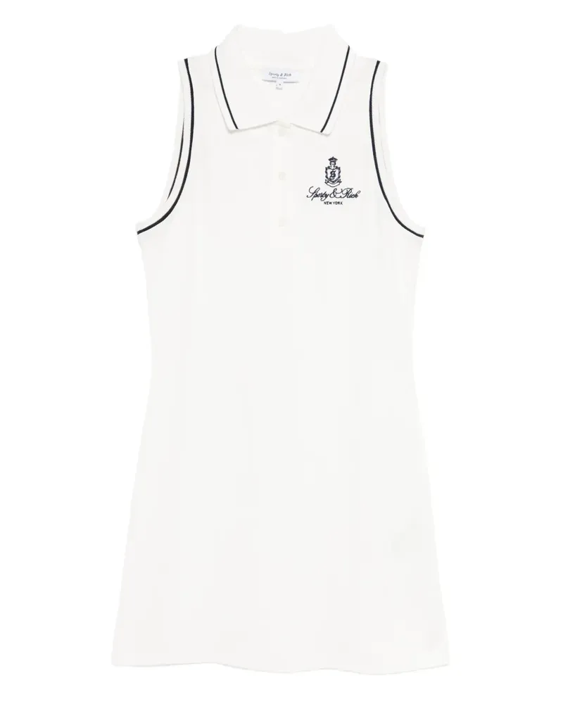 SPORTY & RICH Vendome Pique Kleid - Weiß Weiß