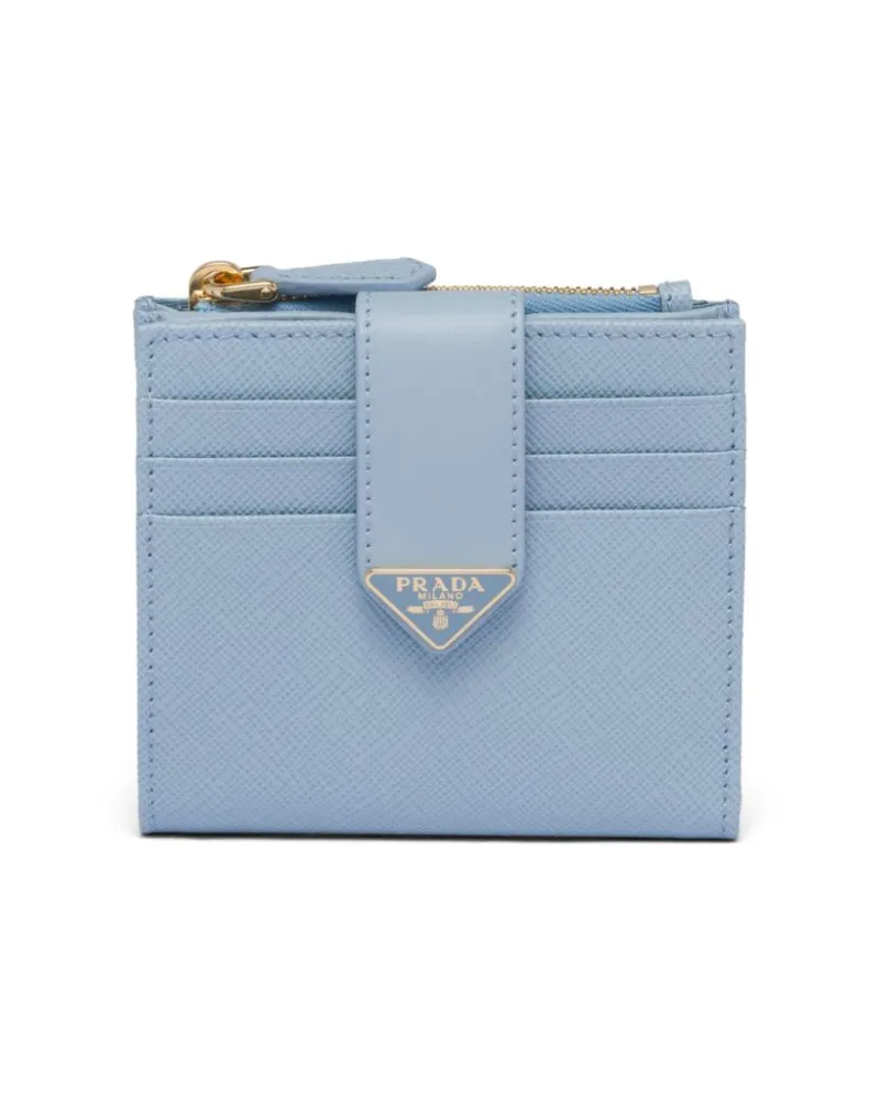 Prada Portemonnaie mit Triangel-Logo - Blau Blau