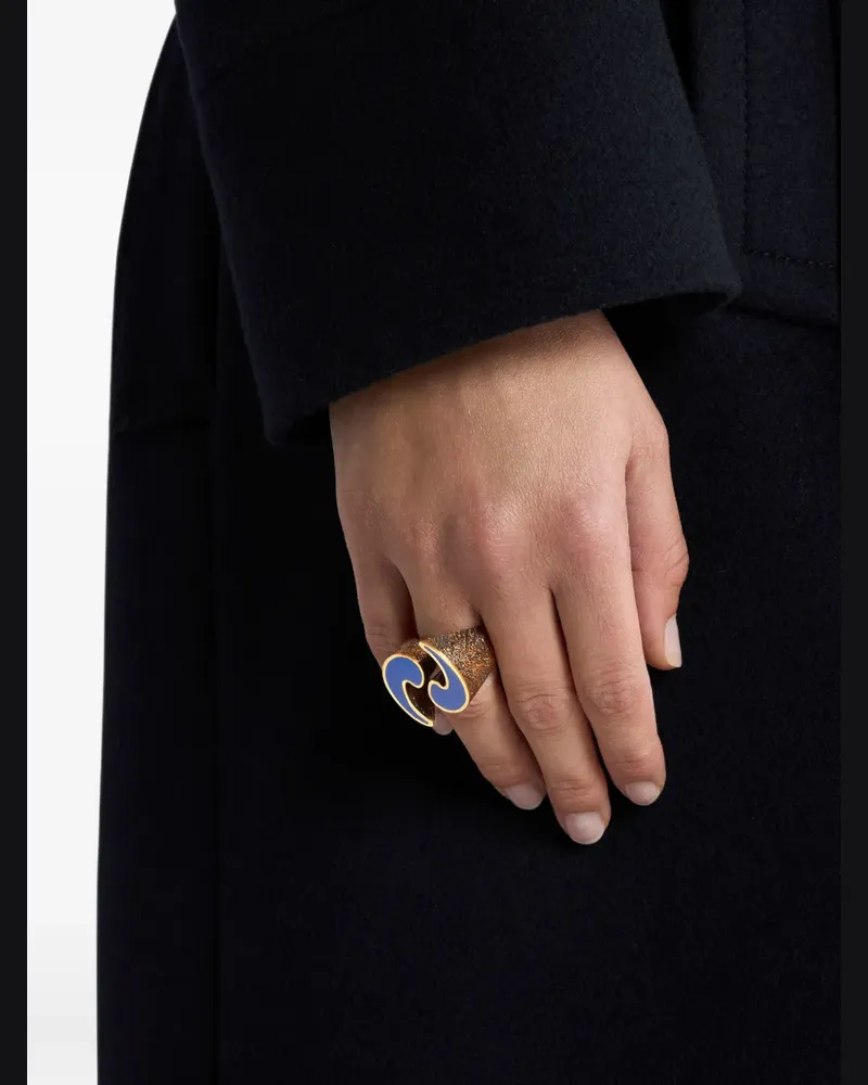 Etro Emaillierter Ring mit Paisleymuster - Gold Gold