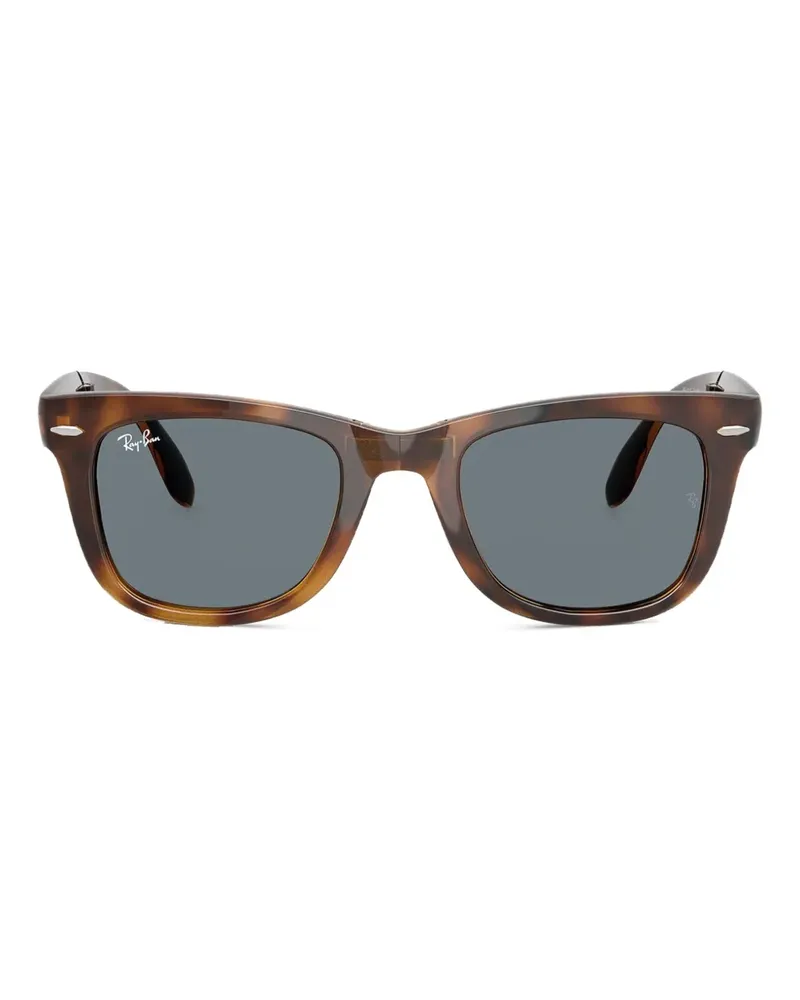 Ray Ban Folding Wayfarer Sonnenbrille mit eckigem Gestell - Braun Braun