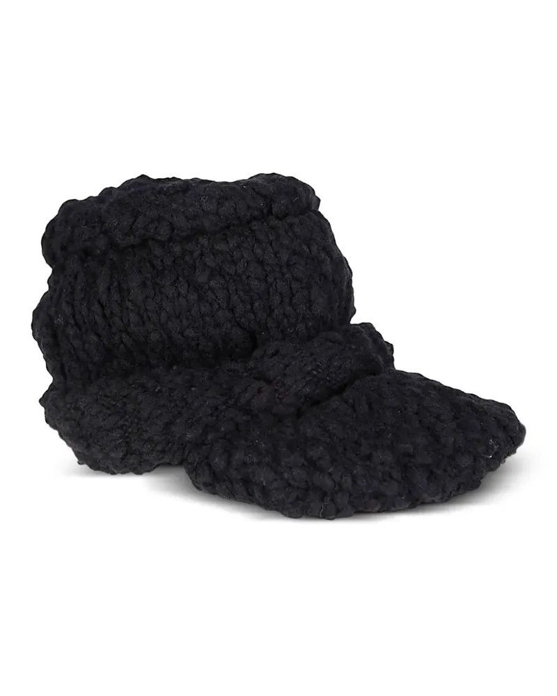 Yohji Yamamoto Gestrickte Mütze - Schwarz Schwarz