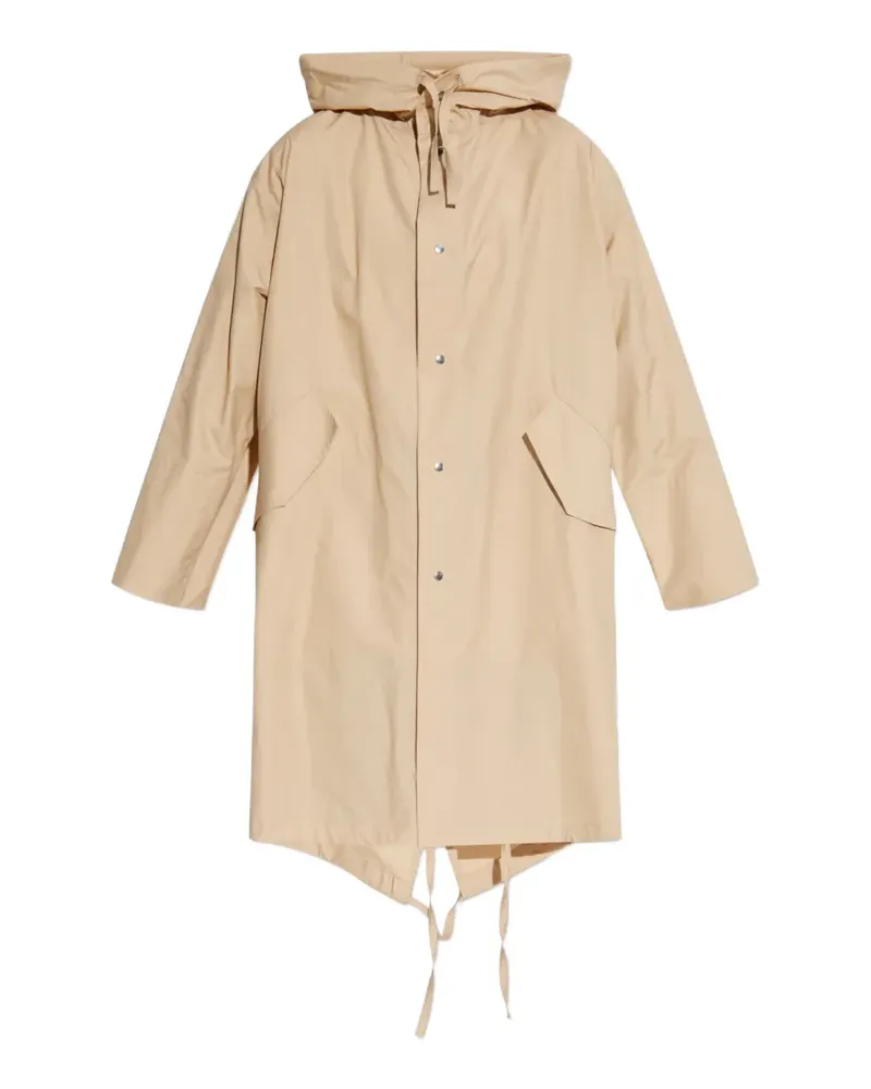 Jil Sander Mantel mit Logo-Print - Nude Nude