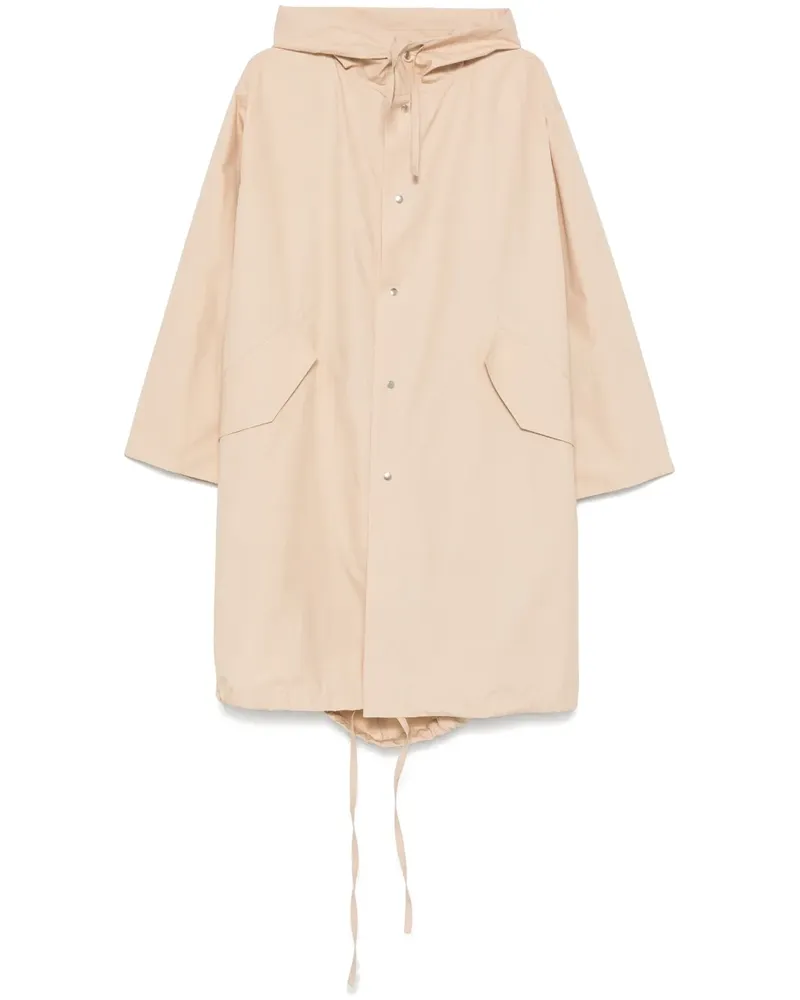 Jil Sander Mantel mit Logo-Print - Nude Nude