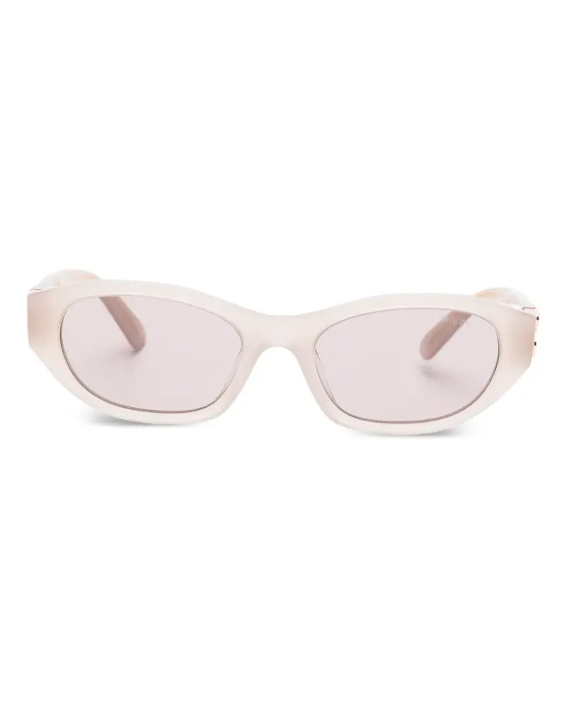 Miu Miu Sonnenbrille mit ovalem Gestell - Nude Nude