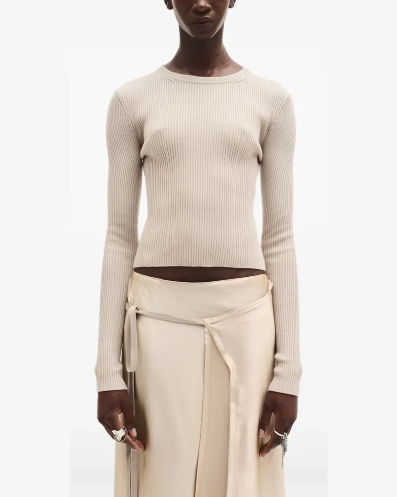 Ann Demeulemeester Kati Cropped-Pullover - Nude Nude