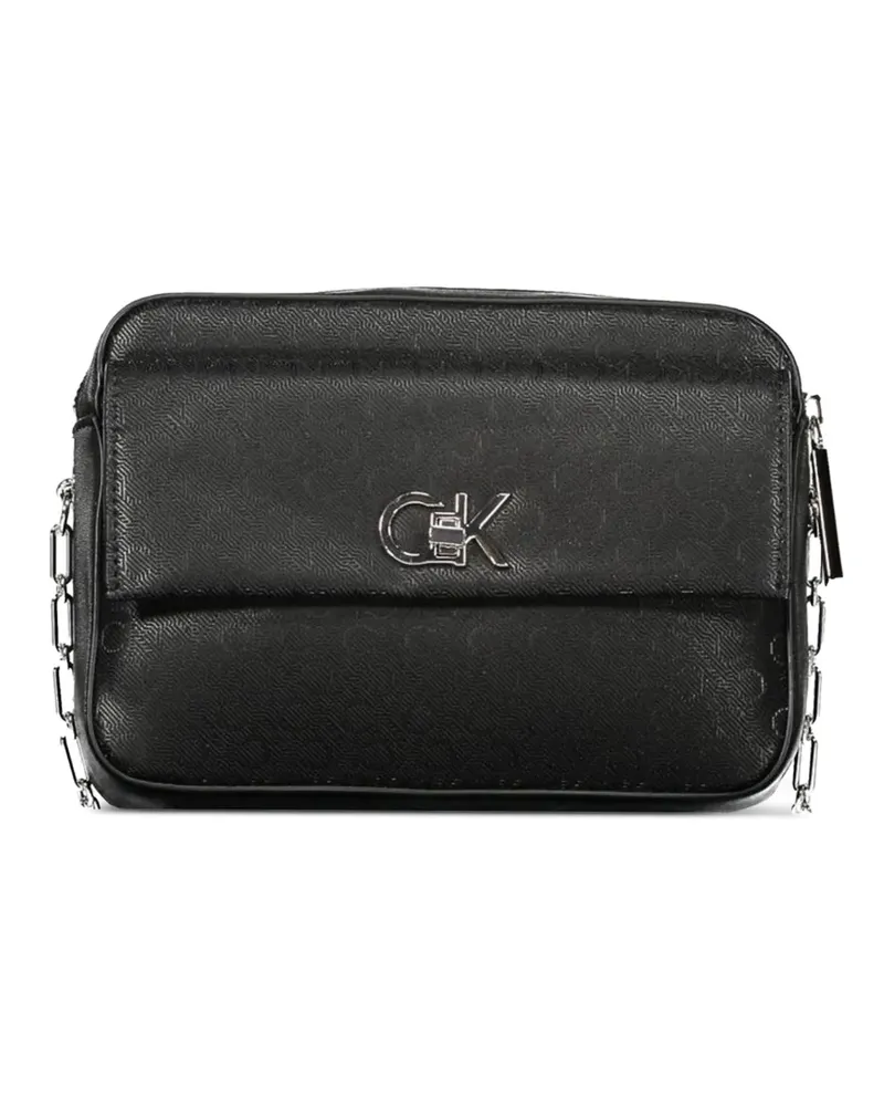 Calvin Klein monogram-pattern shoulder-bag - Schwarz Schwarz