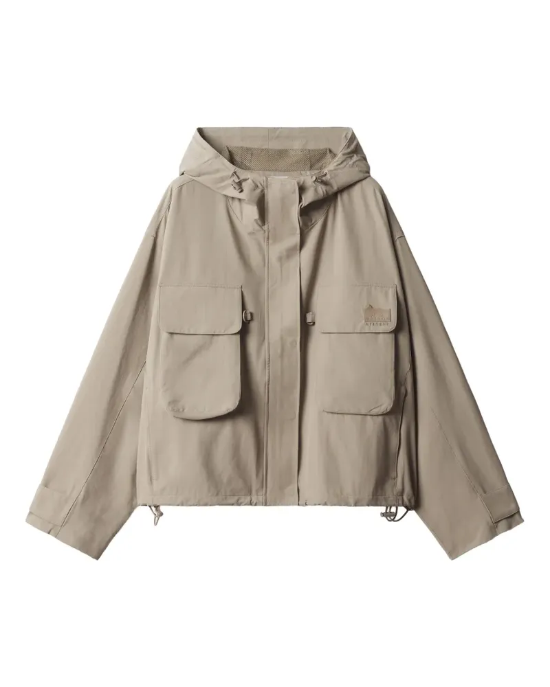 Kitsuné Hoodie mit Klappentasche - Nude Nude