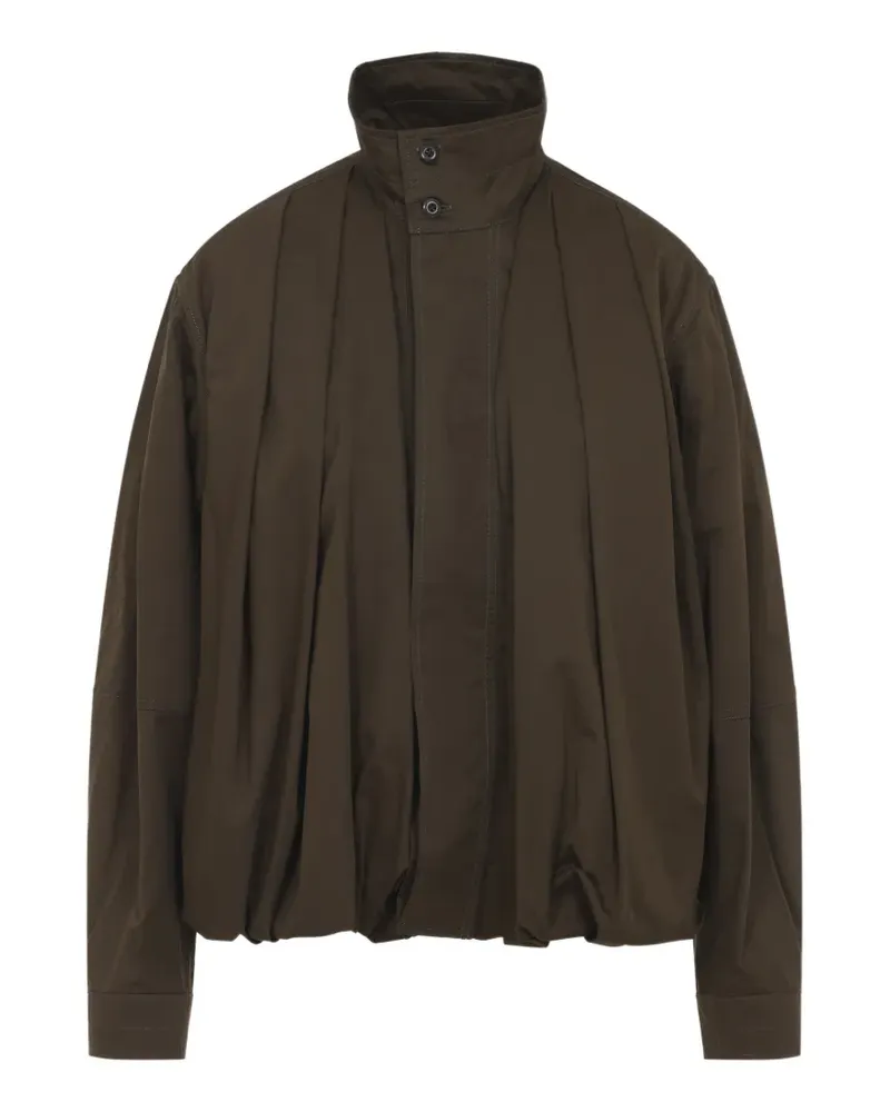 Christophe Lemaire Geknöpfte Jacke mit Falten - Braun Braun