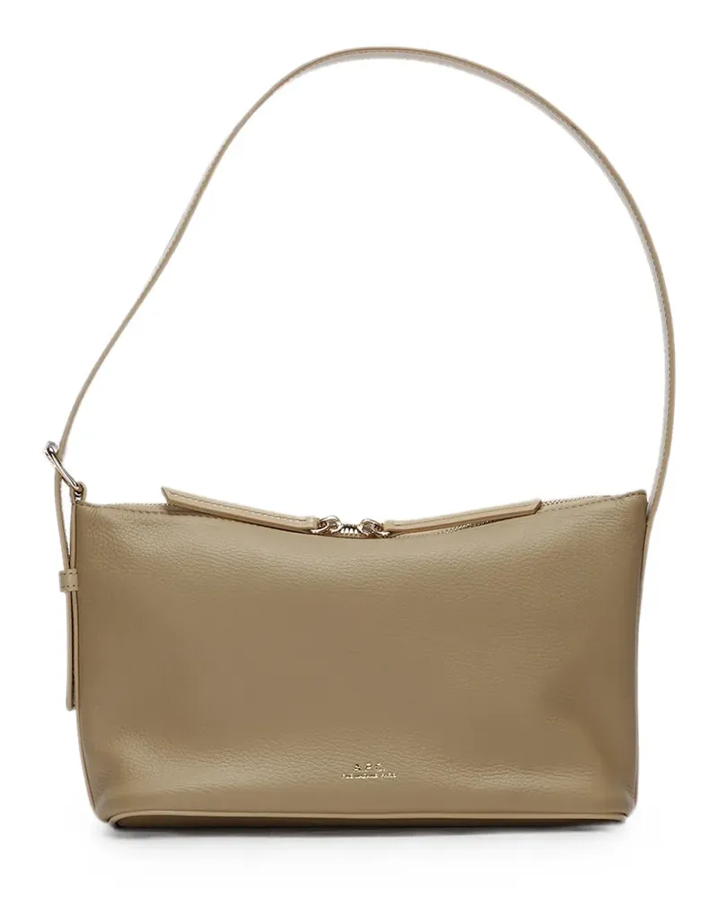 A.P.C. Vera leather shoulder bag - Nude Nude