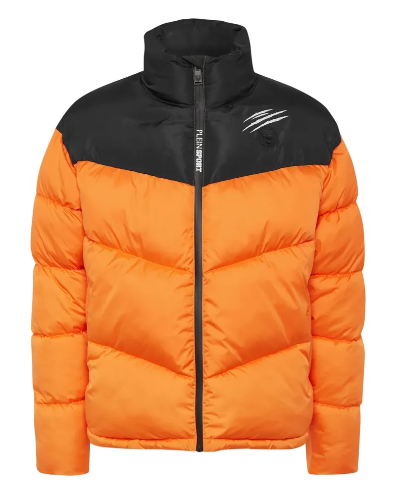Philipp Plein Wattierte Jacke in Colour-Block-Optik - Orange Orange