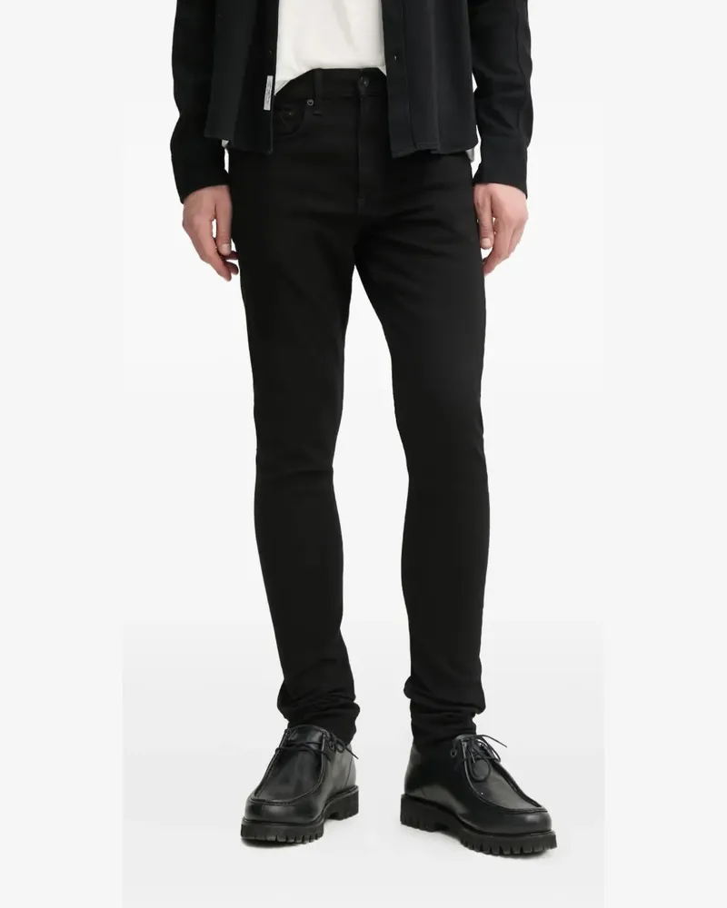 Rag & Bone Jeans mit Logo-Stickerei - Schwarz Schwarz