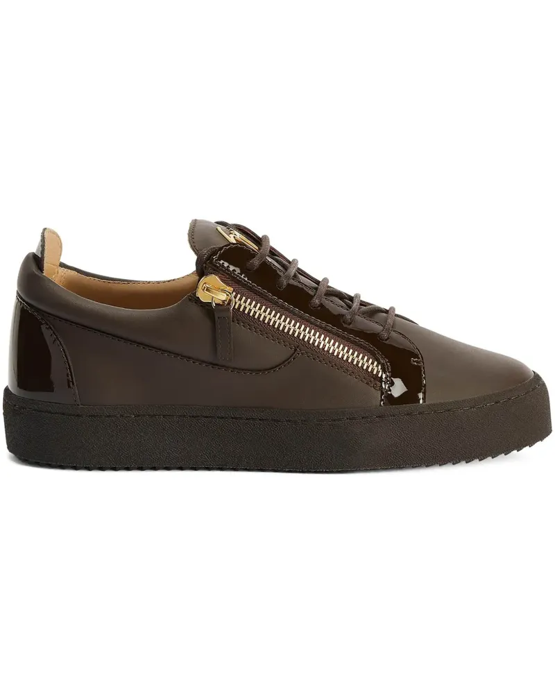 Giuseppe Zanotti Frankie Sneakers aus Lackleder - Braun Braun