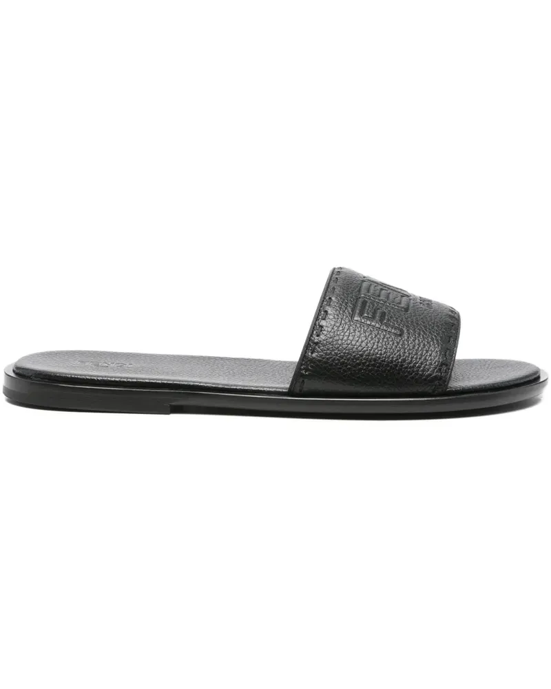 Fendi Sandalen mit Logo-Prägung - Schwarz Schwarz