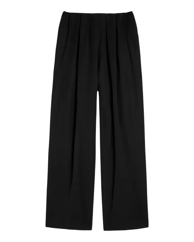 KHAITE Weite Kaia Hose mit Falten - Schwarz Schwarz