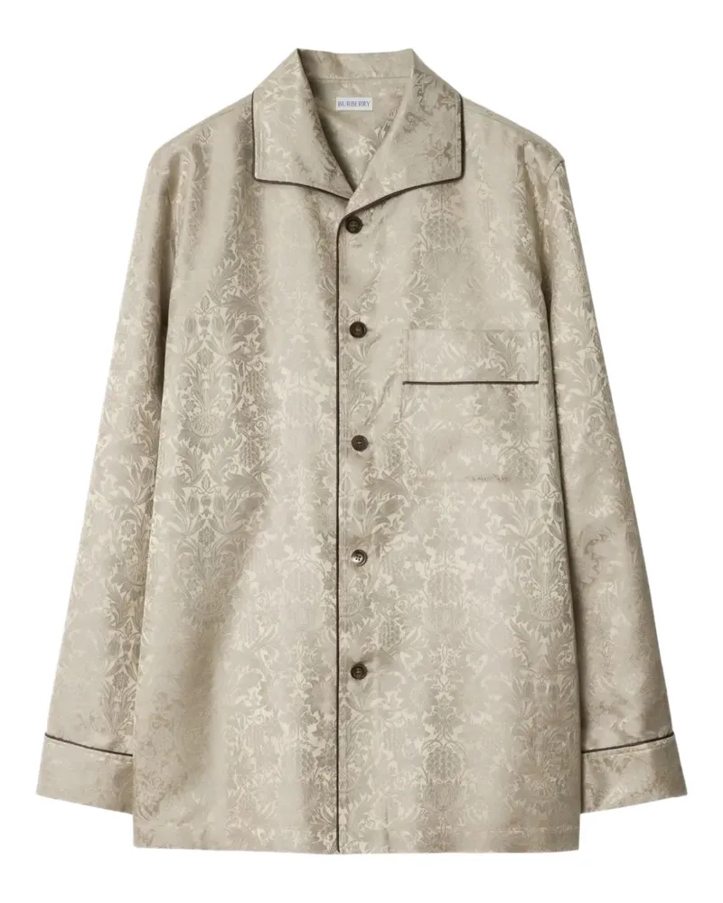 Burberry Sunflower Pyjama-Oberteil aus Seide - Nude Nude