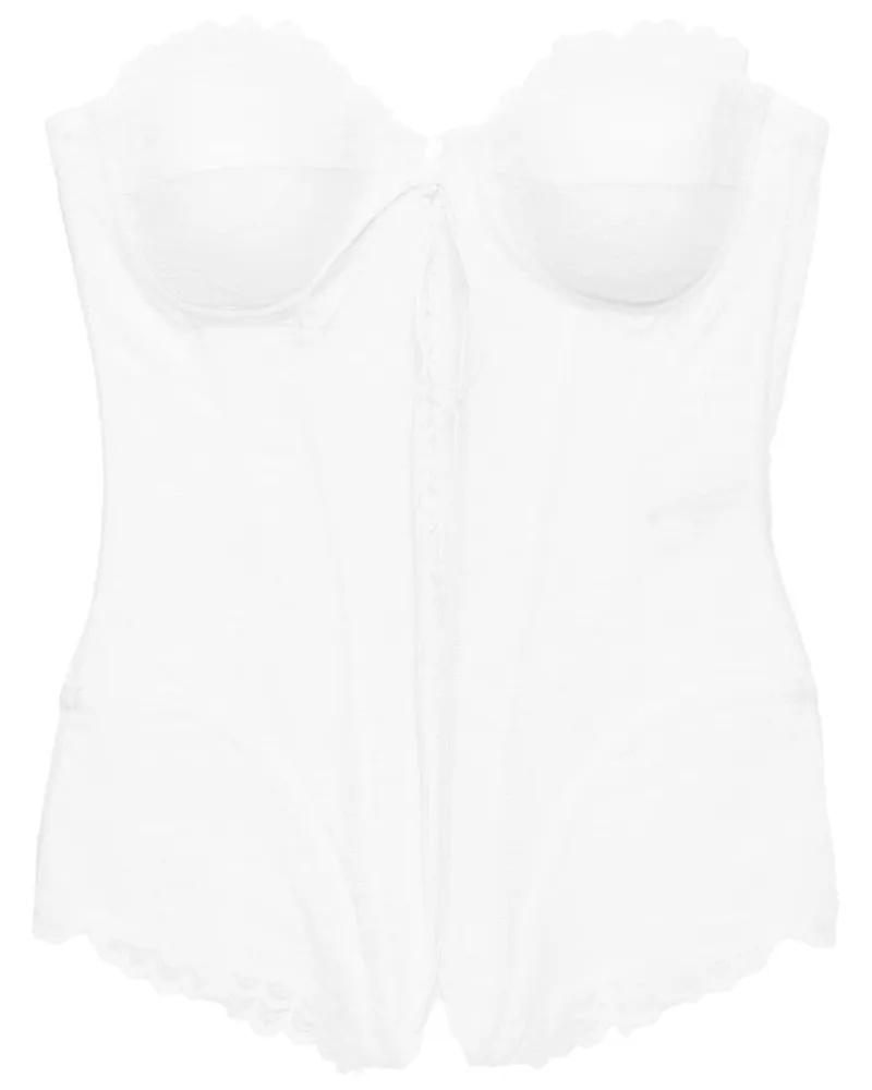 Giuseppe di Morabito Bustier aus floraler Spitze - Weiß Weiß