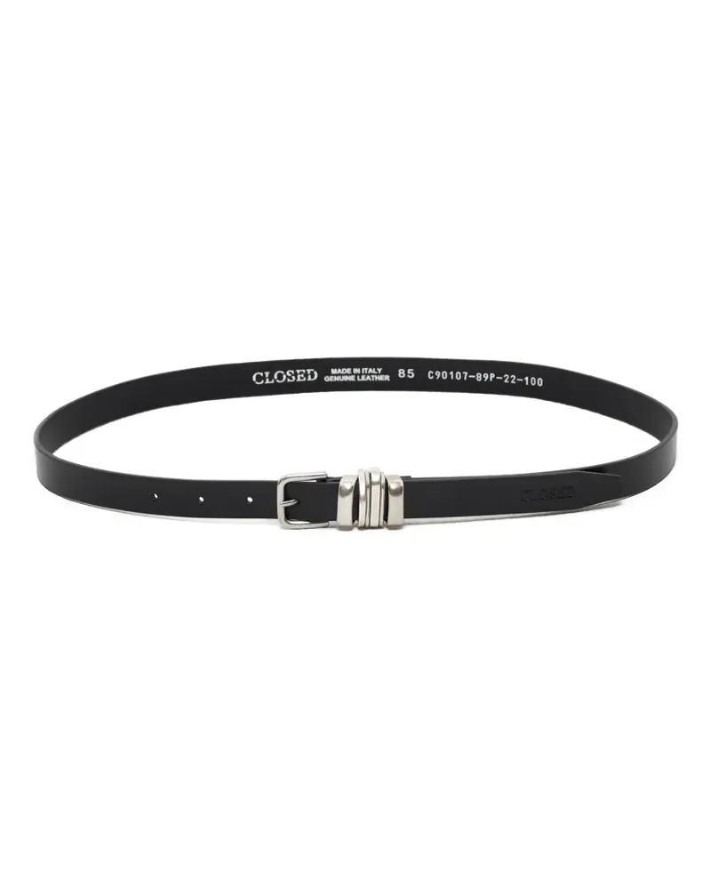 Closed buckle-fastening belt - Schwarz Schwarz