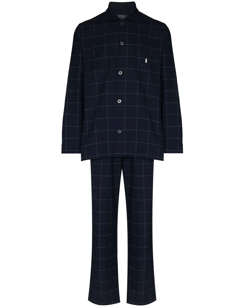Ralph Lauren Karierter Pyjama - Blau Blau