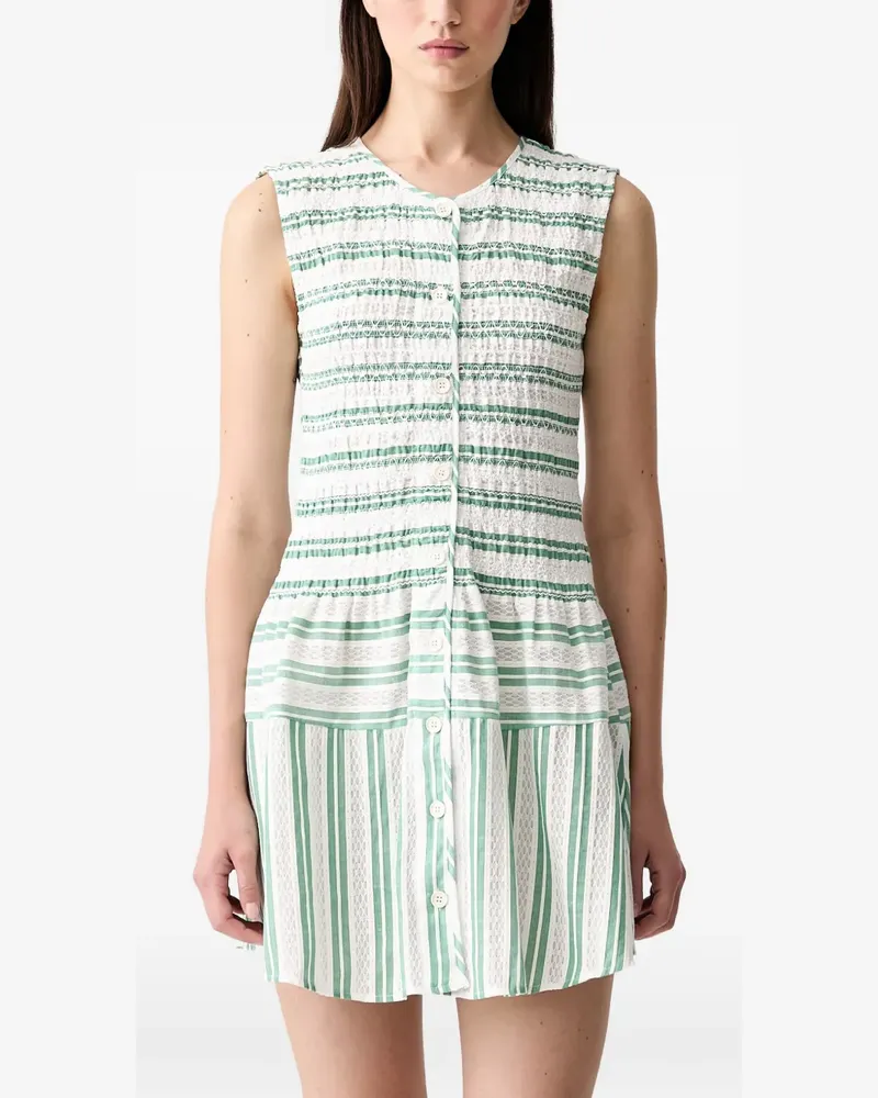 Stine Goya Gesmoktes Minikleid - Weiß Weiß