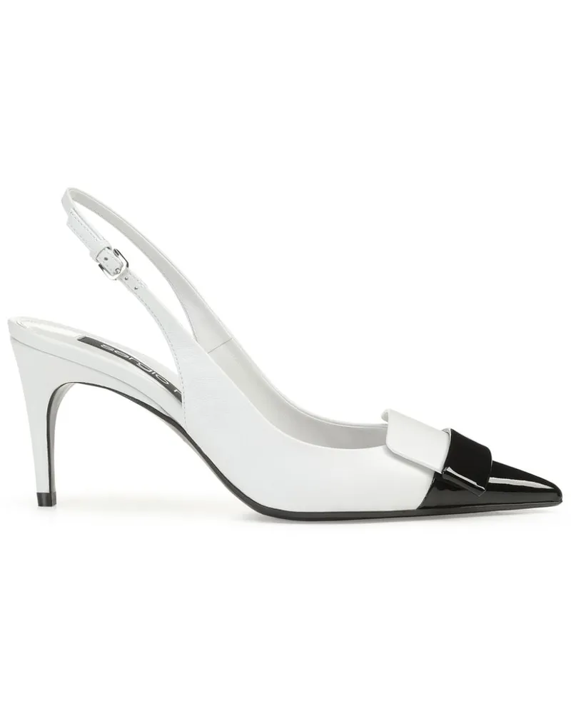 Sergio Rossi Slingback-Pumps 75mm - Weiß Weiß
