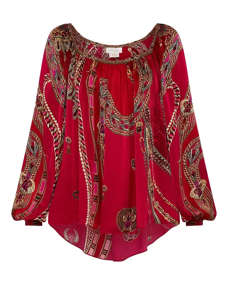 Camilla Kissed By A Cobra Bluse - Rosa Rosa