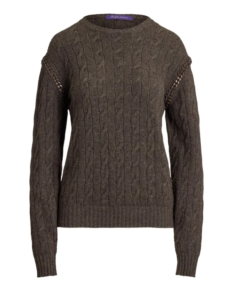 Ralph Lauren Zopfmuster-Pullover mit Zopfmuster - Braun Braun