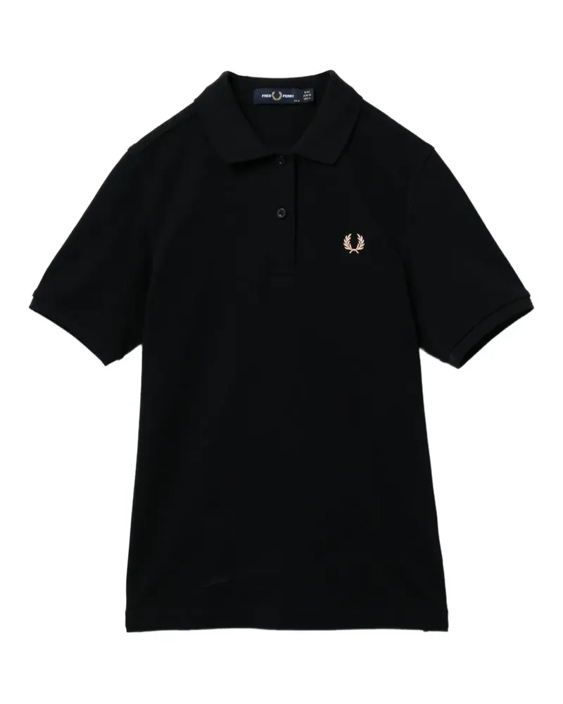 Fred Perry Poloshirt mit Logo-Stickerei - Schwarz Schwarz