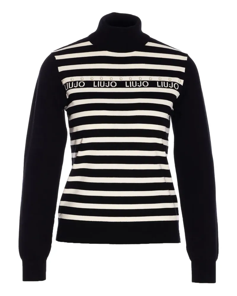 Liu Jo Pullover mit Perlen - Schwarz Schwarz