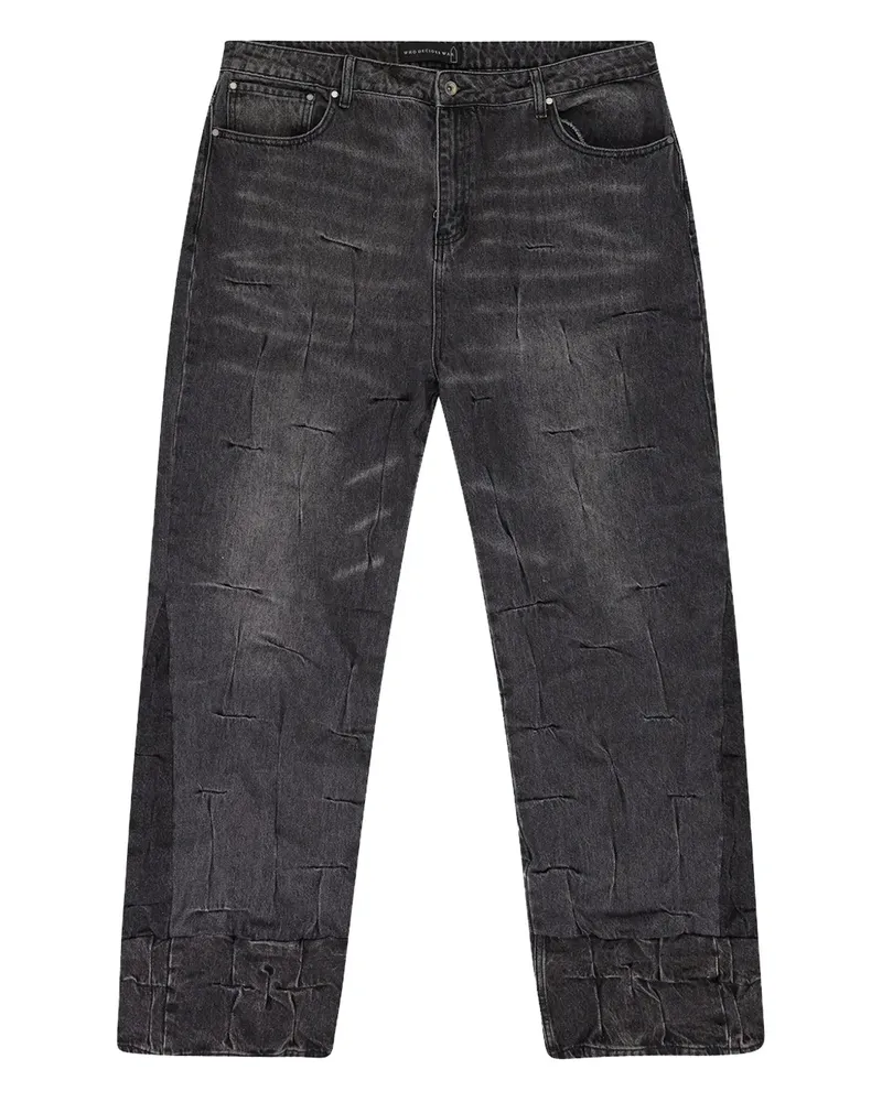 WHO DECIDES WAR Gerade Jeans mit Raffungen - Grau Grau