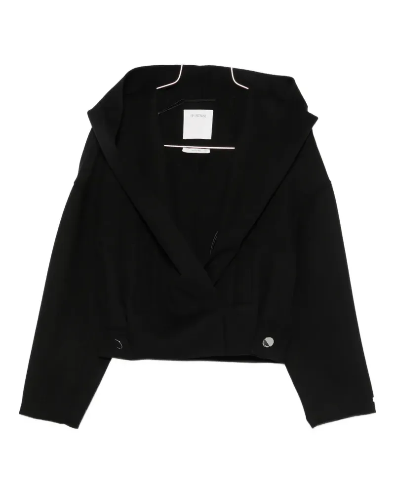 SPORTMAX Idoneo hooded drop-shoulder jacket - Schwarz Schwarz
