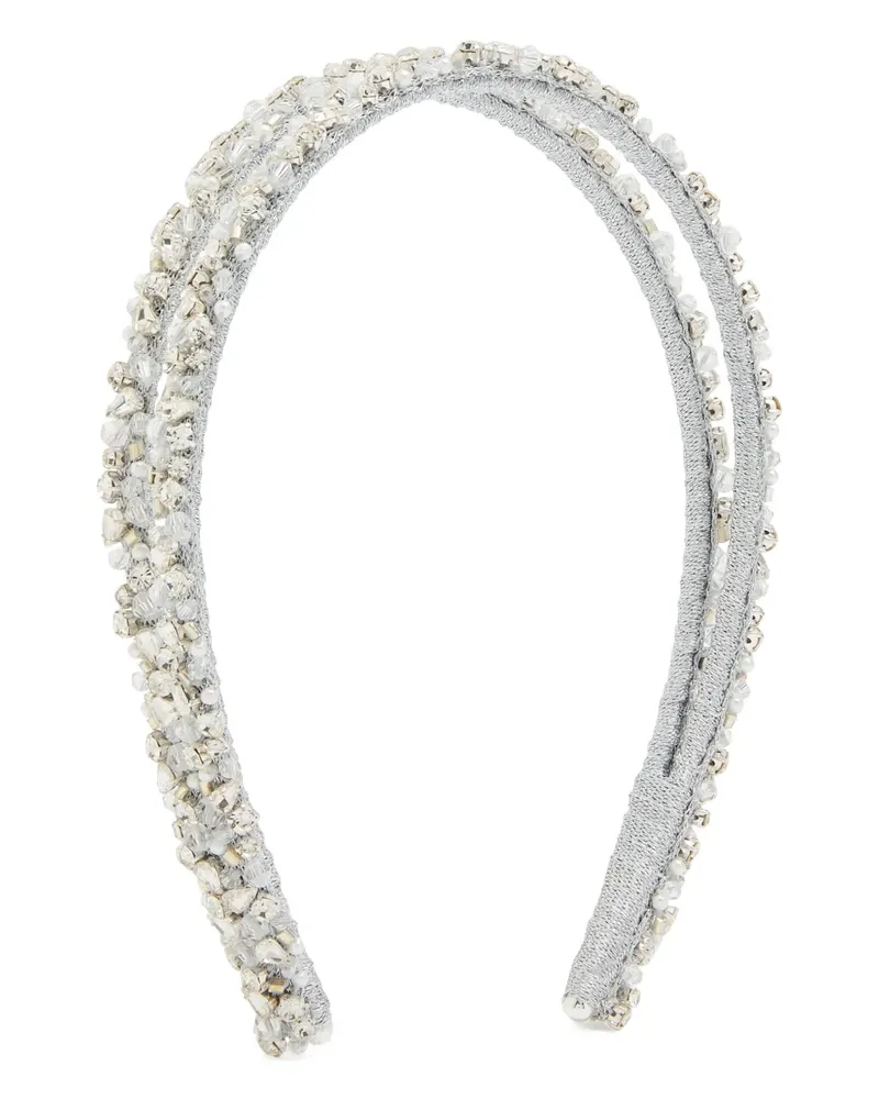 Jennifer Behr Leonora beaded embellished headband - Silber Silber