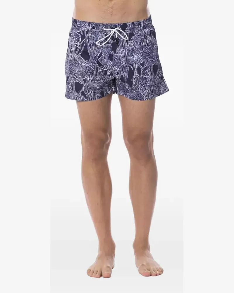 Roberto Cavalli Badeshorts mit Blumenprint - Blau Blau