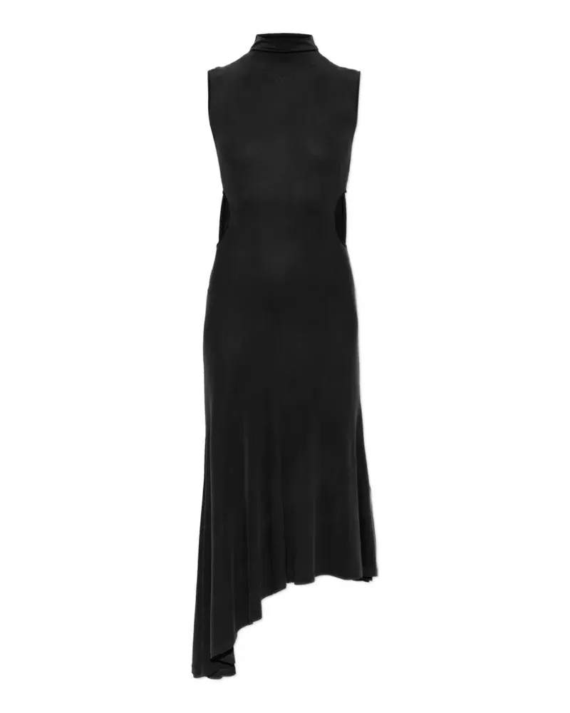 OFF-WHITE Asymmetrisches Midikleid - Schwarz Schwarz