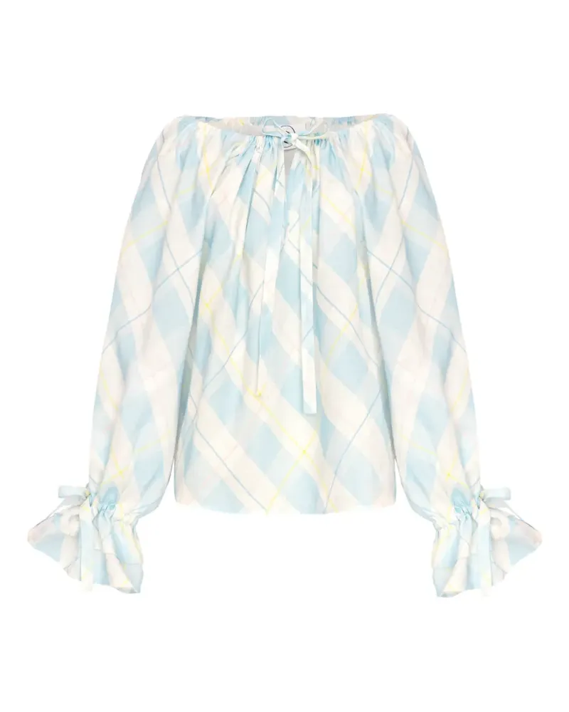 SLEEPER Cha-Cha Bluse mit weiten Ärmeln - Blau Blau