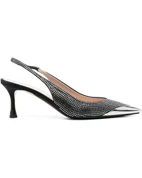 N° 21 Slingback-Pumps mit Kristallen Schwarz