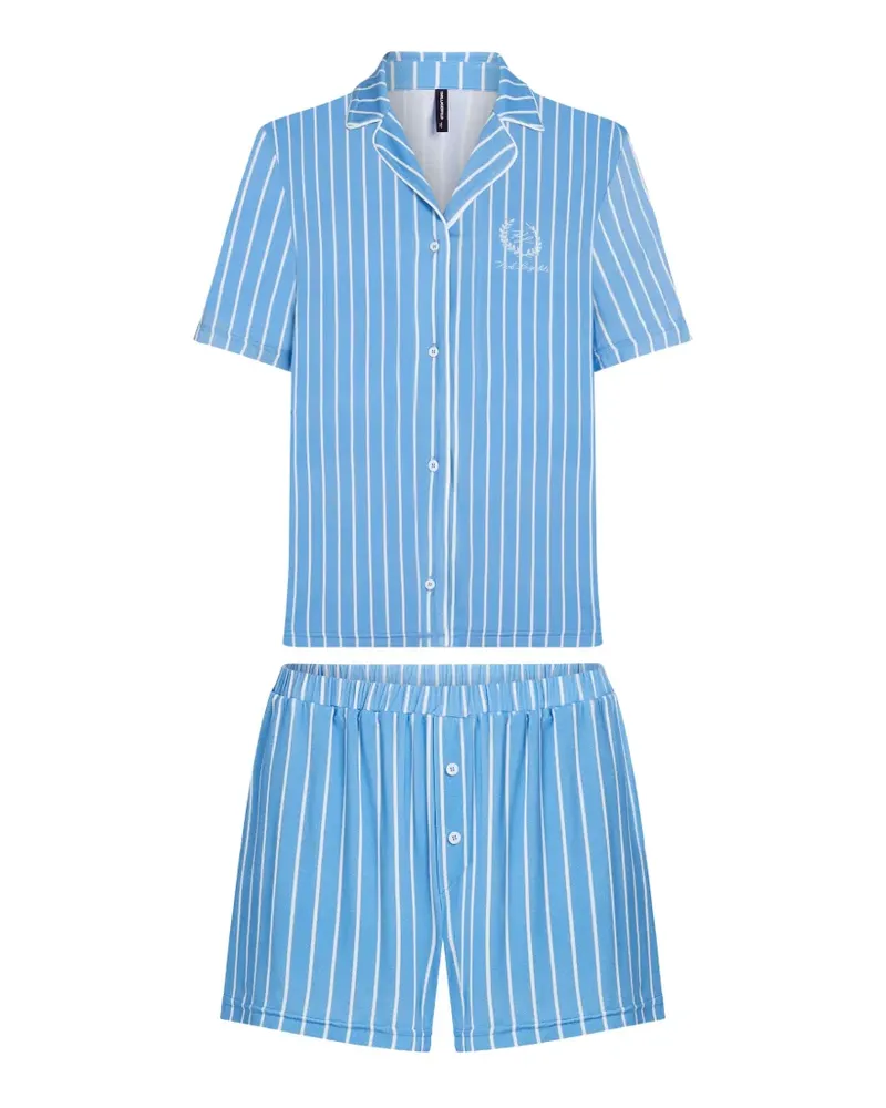 Karl Lagerfeld Pyjama mit Nadelstreifen - Blau Blau