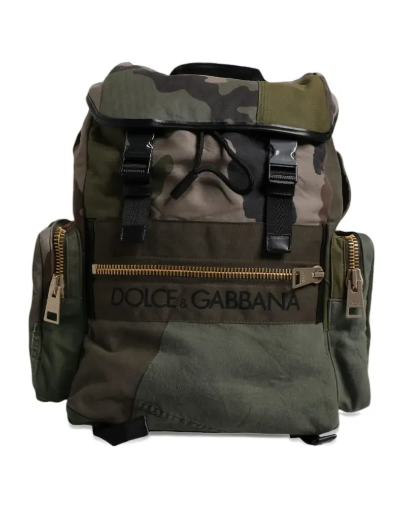 Dolce & Gabbana Jeansrucksack im Patchwork-Design - Grün Grün